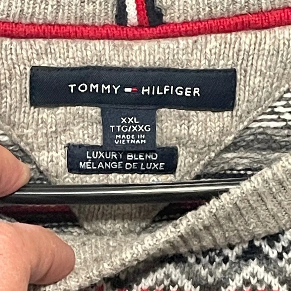 Tommy Hilfiger Fair Isle Sweater XXL Luxury‎ Blend Wool Cotton Blend Menswear